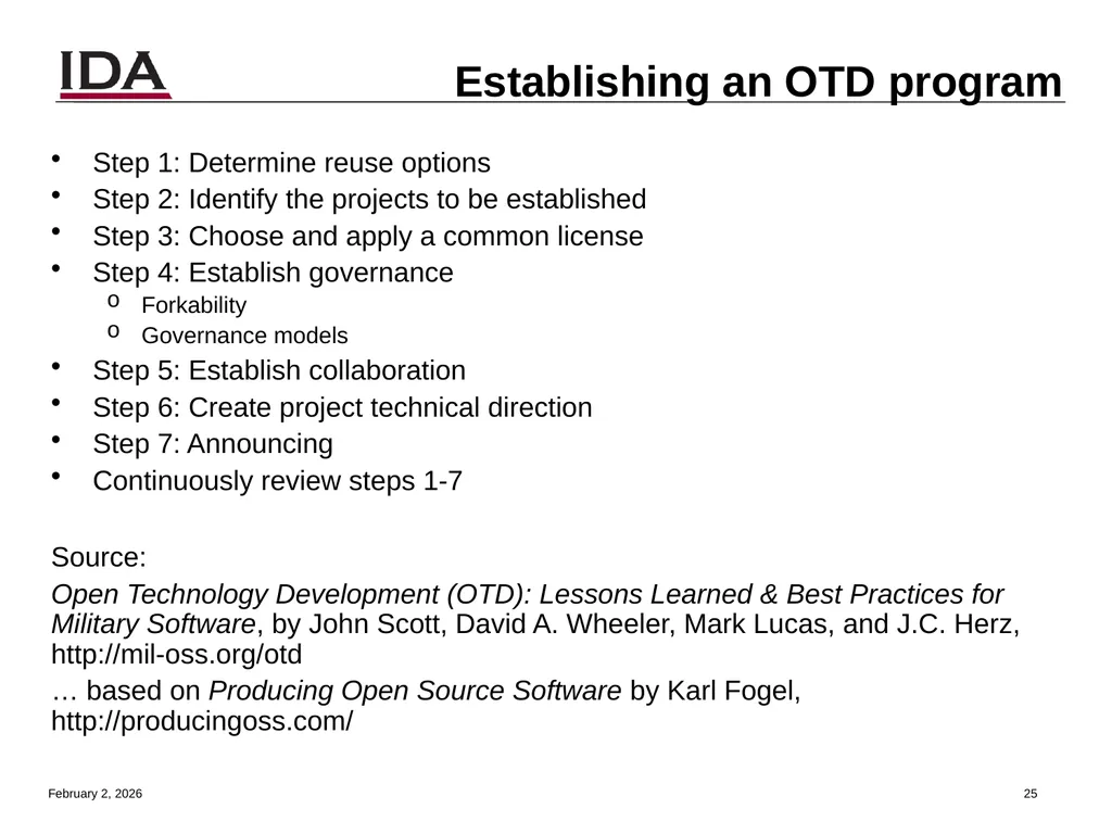 How to Open Source Dr. David A. Wheeler dwheeler @ - slide 25 of 82