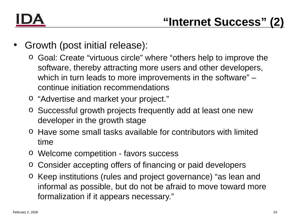 How to Open Source Dr. David A. Wheeler dwheeler @ - slide 24 of 82