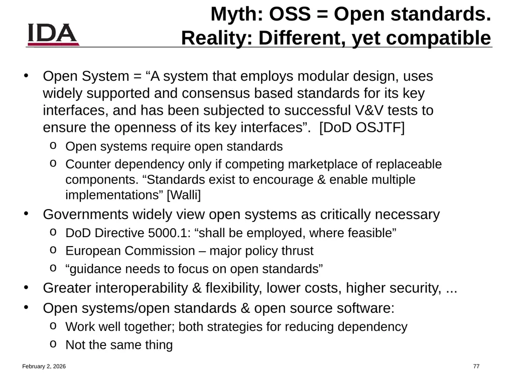 How to Open Source Dr. David A. Wheeler dwheeler @ - slide 77 of 82