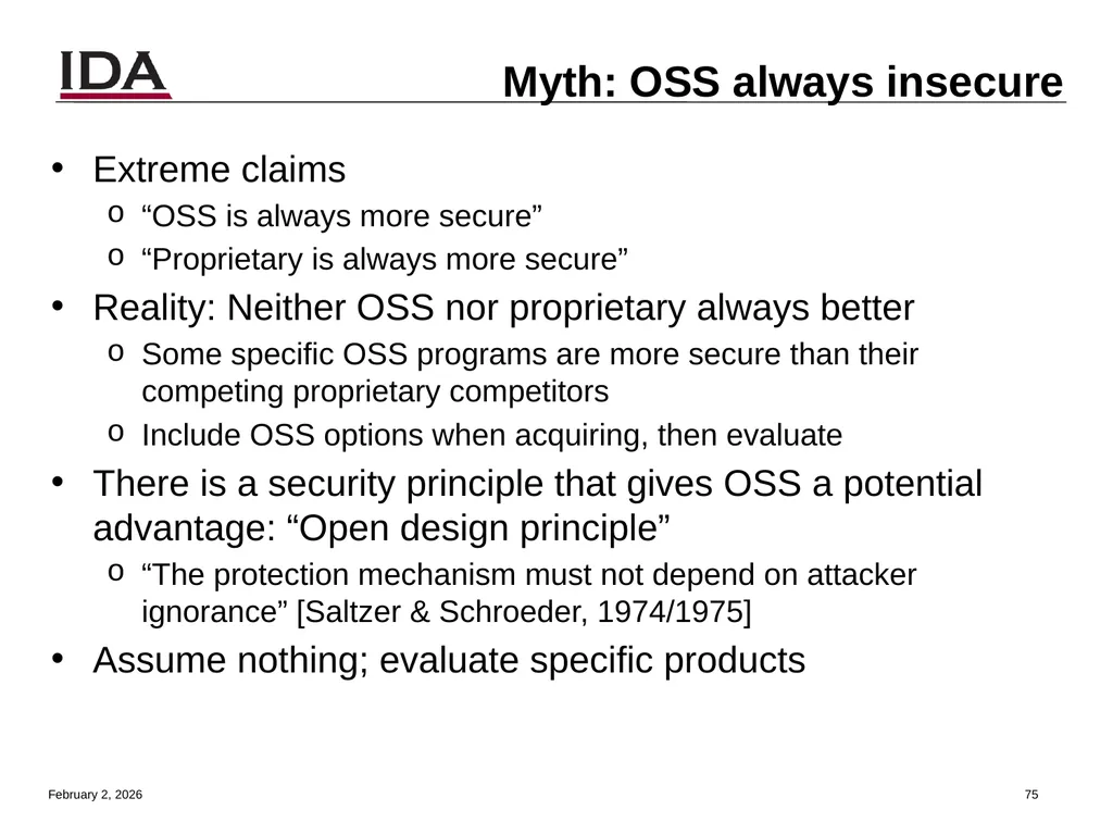 How to Open Source Dr. David A. Wheeler dwheeler @ - slide 75 of 82