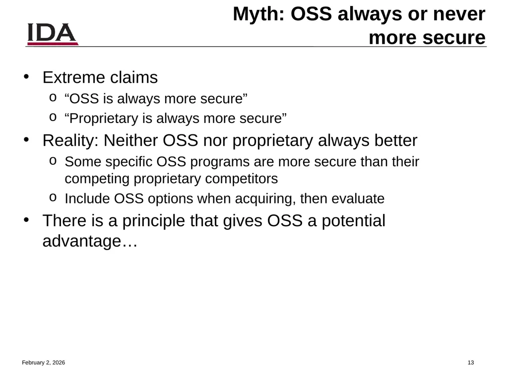 How to Open Source Dr. David A. Wheeler dwheeler @ - slide 13 of 82