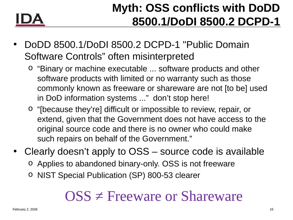 How to Open Source Dr. David A. Wheeler dwheeler @ - slide 15 of 82