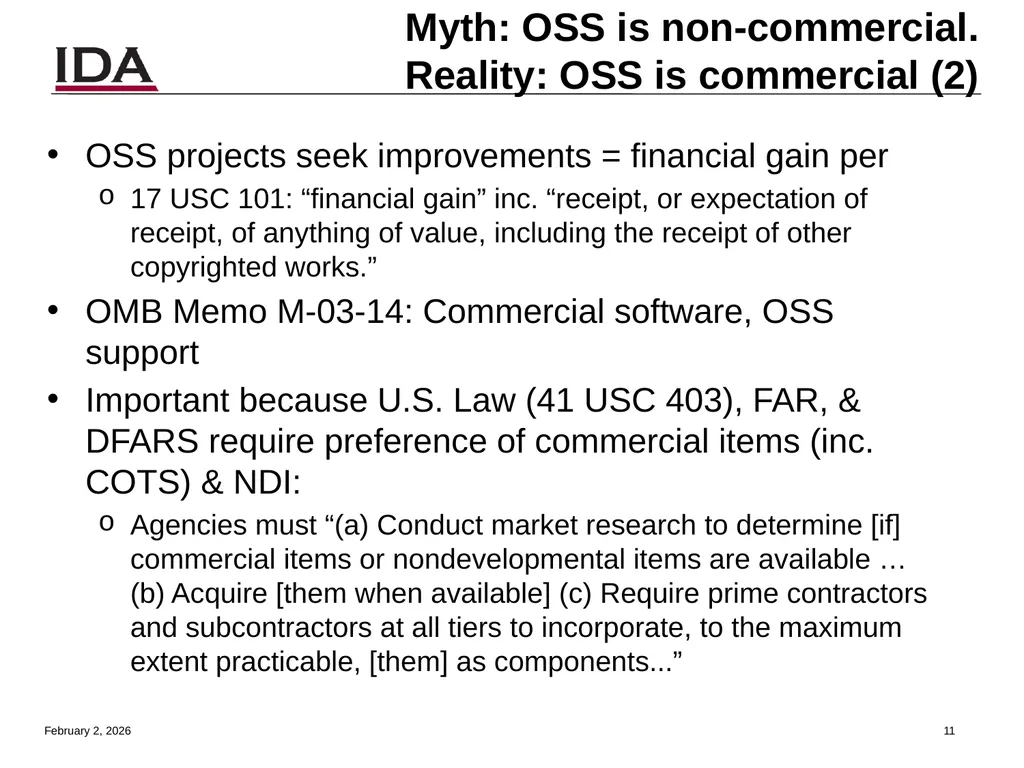How to Open Source Dr. David A. Wheeler dwheeler @ - slide 11 of 82