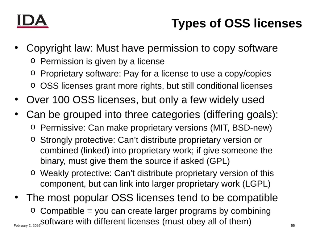 How to Open Source Dr. David A. Wheeler dwheeler @ - slide 55 of 82
