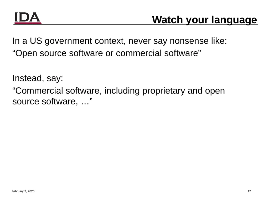 How to Open Source Dr. David A. Wheeler dwheeler @ - slide 12 of 82