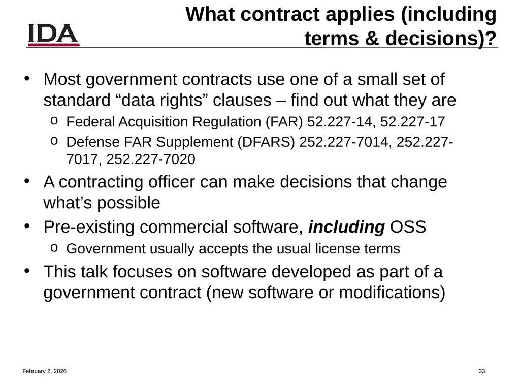 How to Open Source Dr. David A. Wheeler dwheeler @ - slide 33 of 82