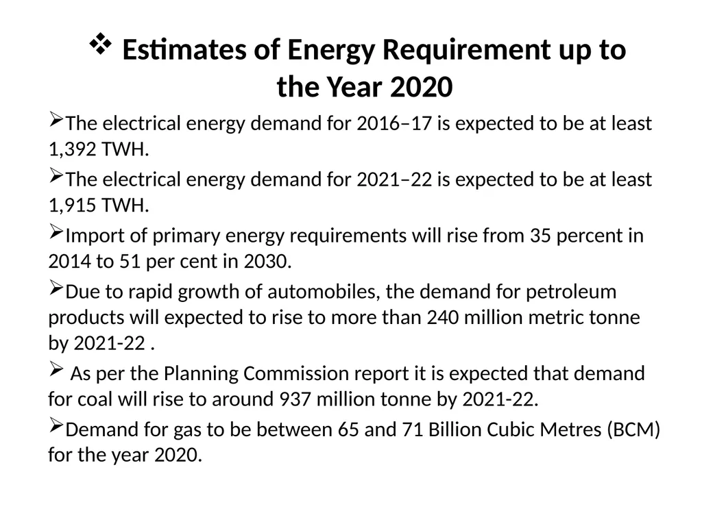 Energy Scenario in India CONTENT Introduction The - slide 15 of 17