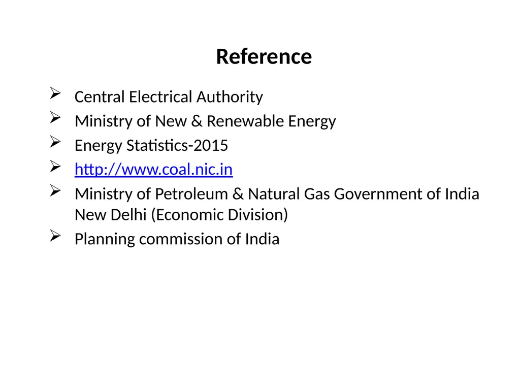 Energy Scenario in India CONTENT Introduction The - slide 17 of 17