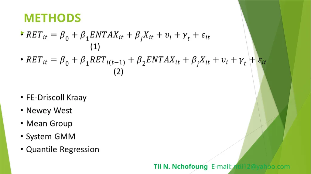 Green taxation and renewable energy technologies - slide 7 of 13