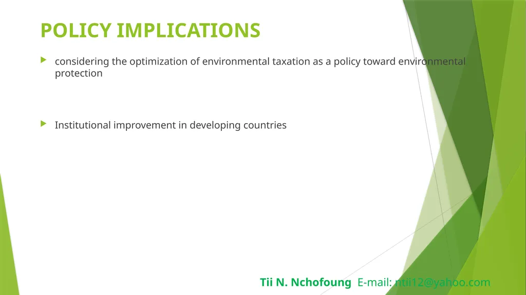 Green taxation and renewable energy technologies - slide 13 of 13