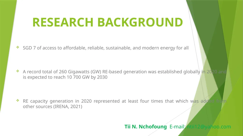 Green taxation and renewable energy technologies - slide 2 of 13