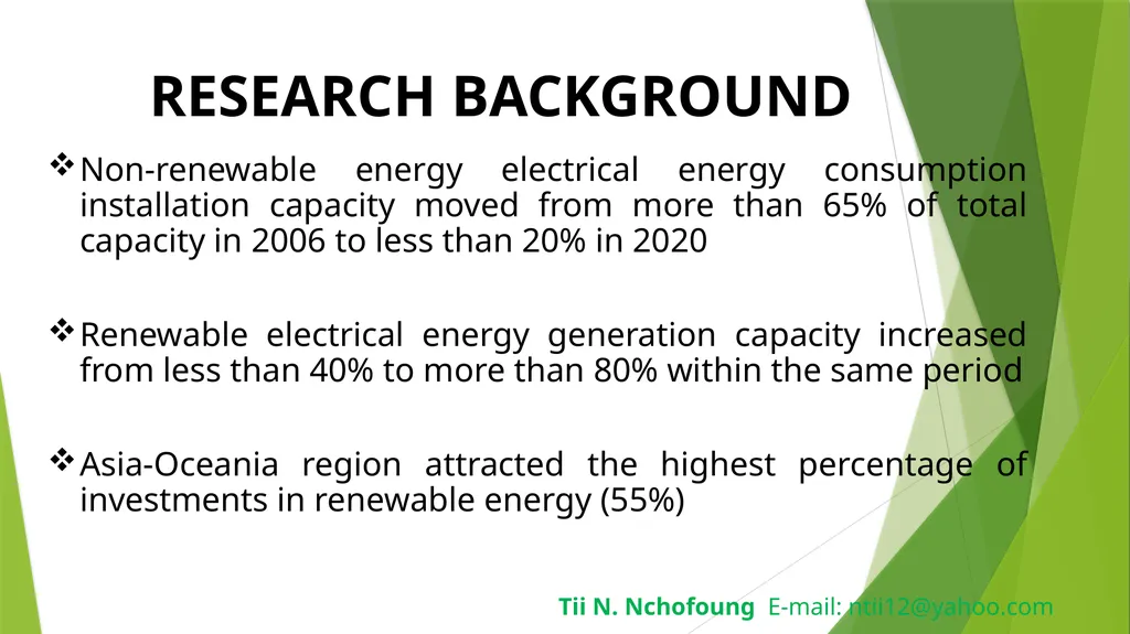Green taxation and renewable energy technologies - slide 3 of 13