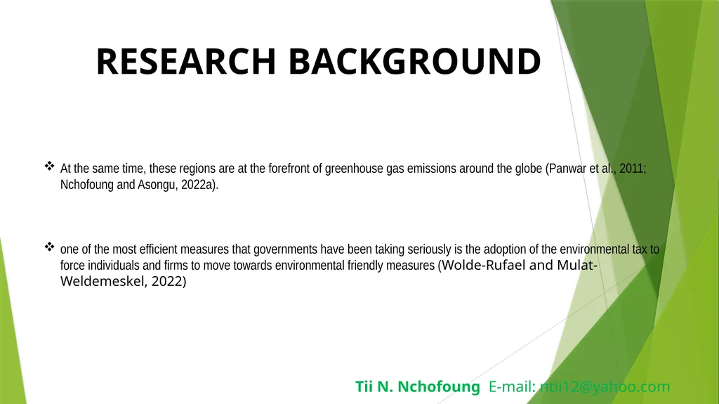 Green taxation and renewable energy technologies - slide 4 of 13