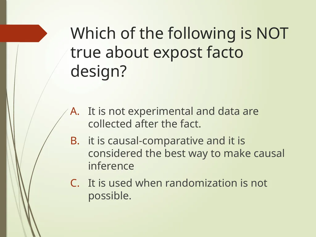Quantitative design: Ungraded review questions - slide 2 of 13