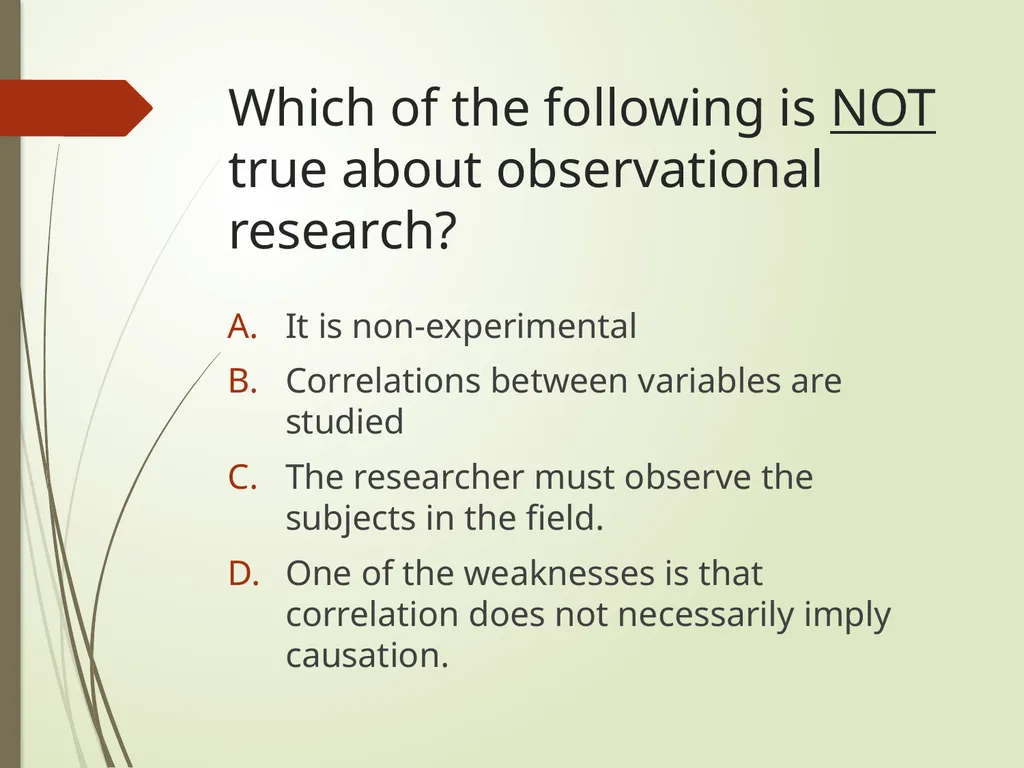 Quantitative design: Ungraded review questions - slide 3 of 13