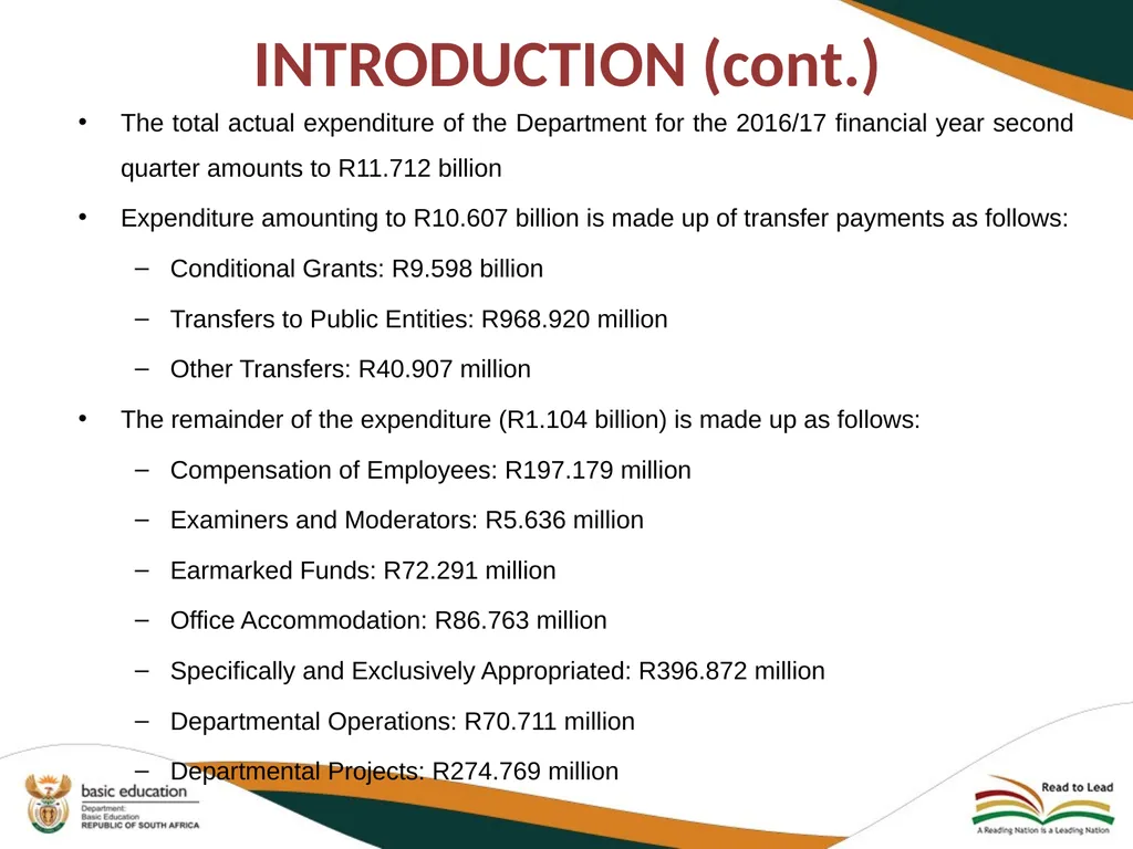 SECOND QUARTERLY REPORT ON THE PERFORMANCE OF THE - slide 73 of 89