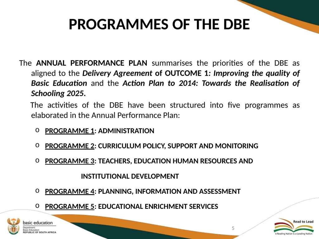 SECOND QUARTERLY REPORT ON THE PERFORMANCE OF THE - slide 5 of 89