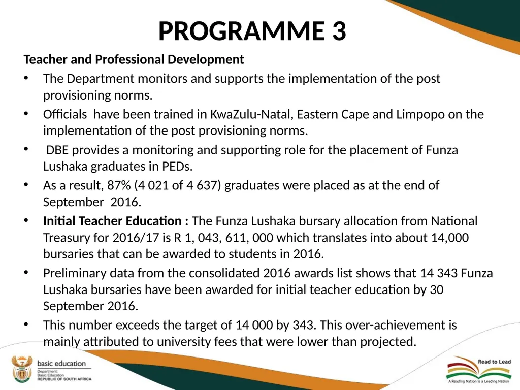 SECOND QUARTERLY REPORT ON THE PERFORMANCE OF THE - slide 29 of 89