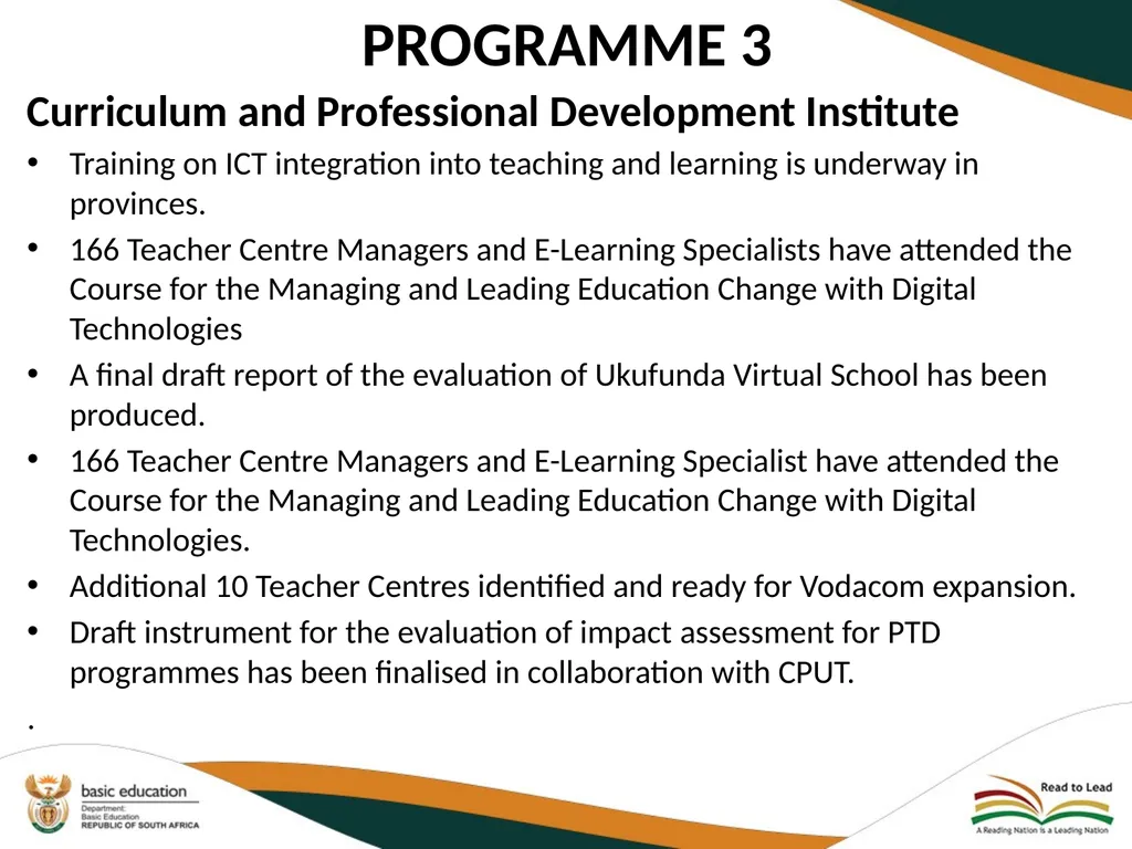 SECOND QUARTERLY REPORT ON THE PERFORMANCE OF THE - slide 33 of 89