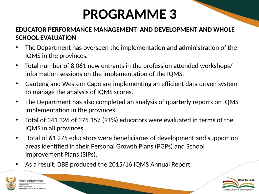 SECOND QUARTERLY REPORT ON THE PERFORMANCE OF THE - slide 35 of 89