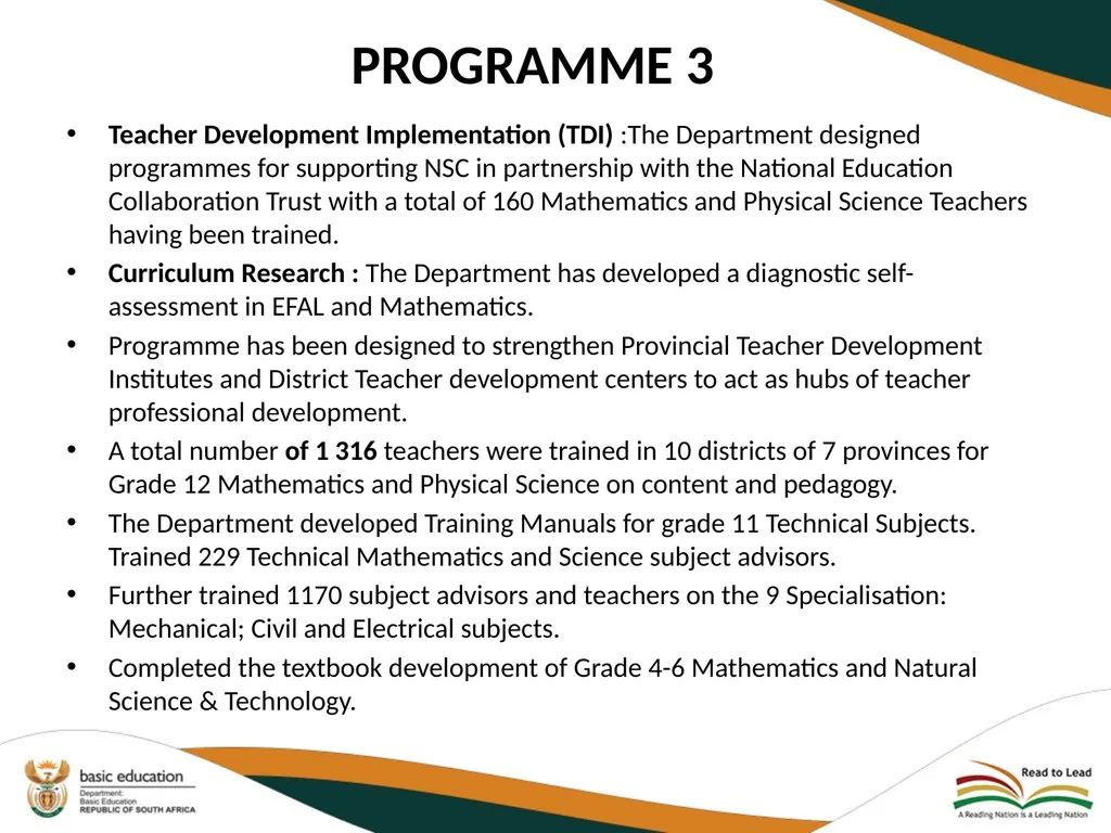 SECOND QUARTERLY REPORT ON THE PERFORMANCE OF THE - slide 36 of 89