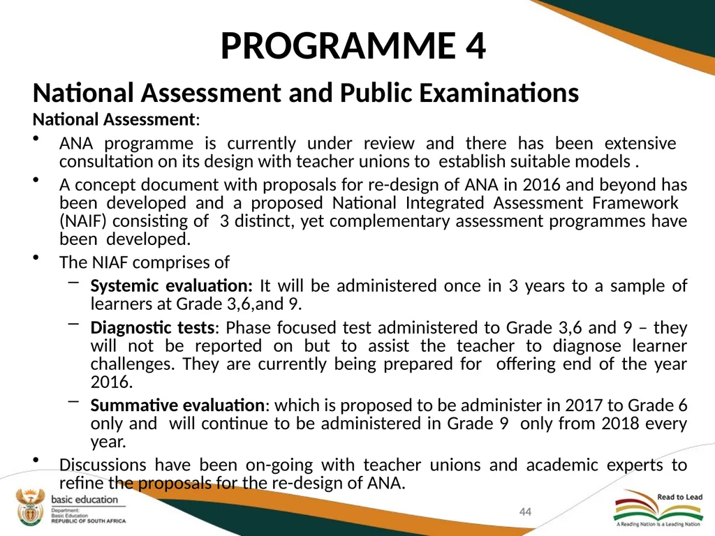 SECOND QUARTERLY REPORT ON THE PERFORMANCE OF THE - slide 44 of 89