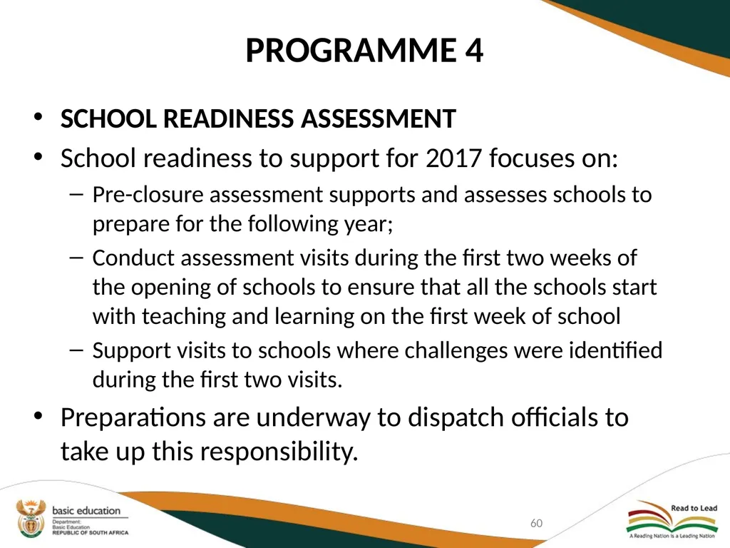 SECOND QUARTERLY REPORT ON THE PERFORMANCE OF THE - slide 60 of 89
