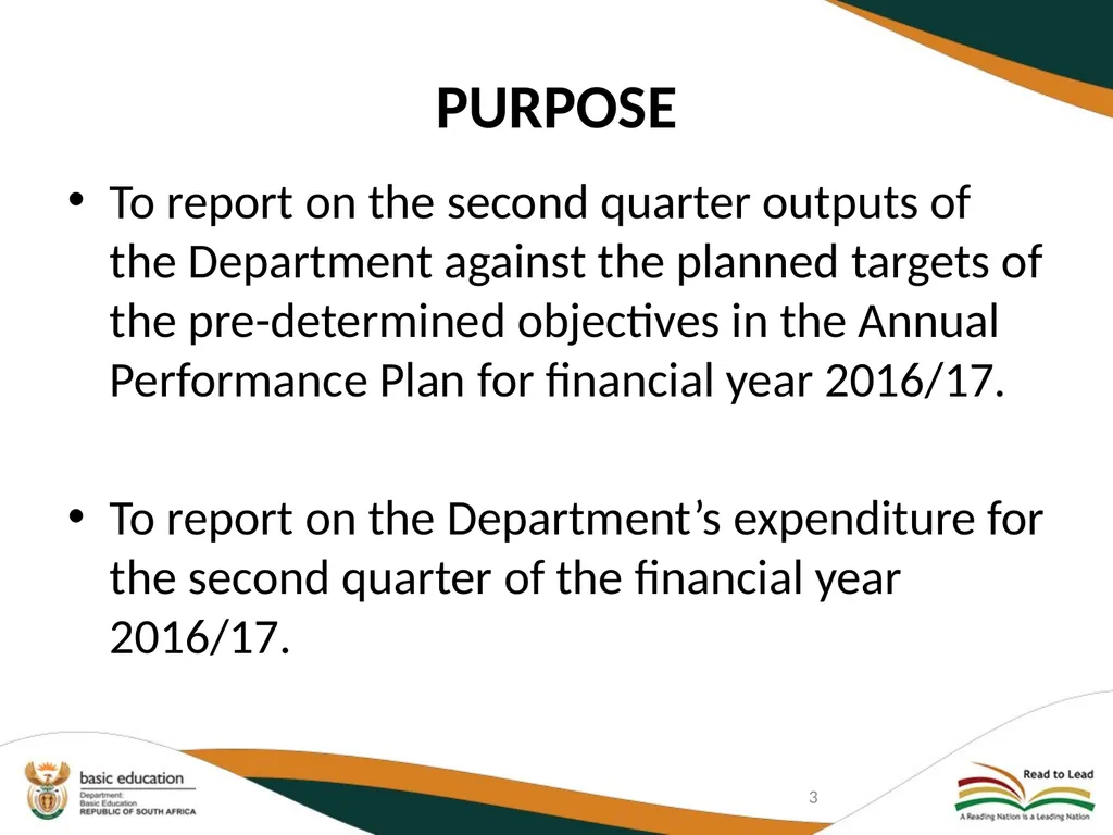 SECOND QUARTERLY REPORT ON THE PERFORMANCE OF THE - slide 3 of 89