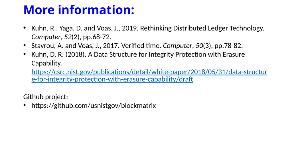 Rethinking Distributed Ledger Technology R. Kuhn, - slide 24 of 24
