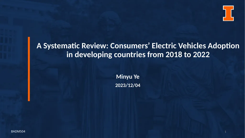 A Systematic Review: Consumers’ Electric Vehicles - slide 1 of 16