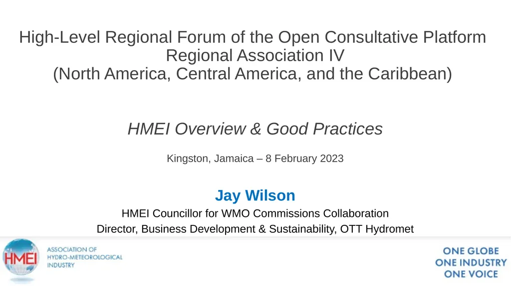High-Level Regional Forum of the Open Consultative - slide 1 of 7
