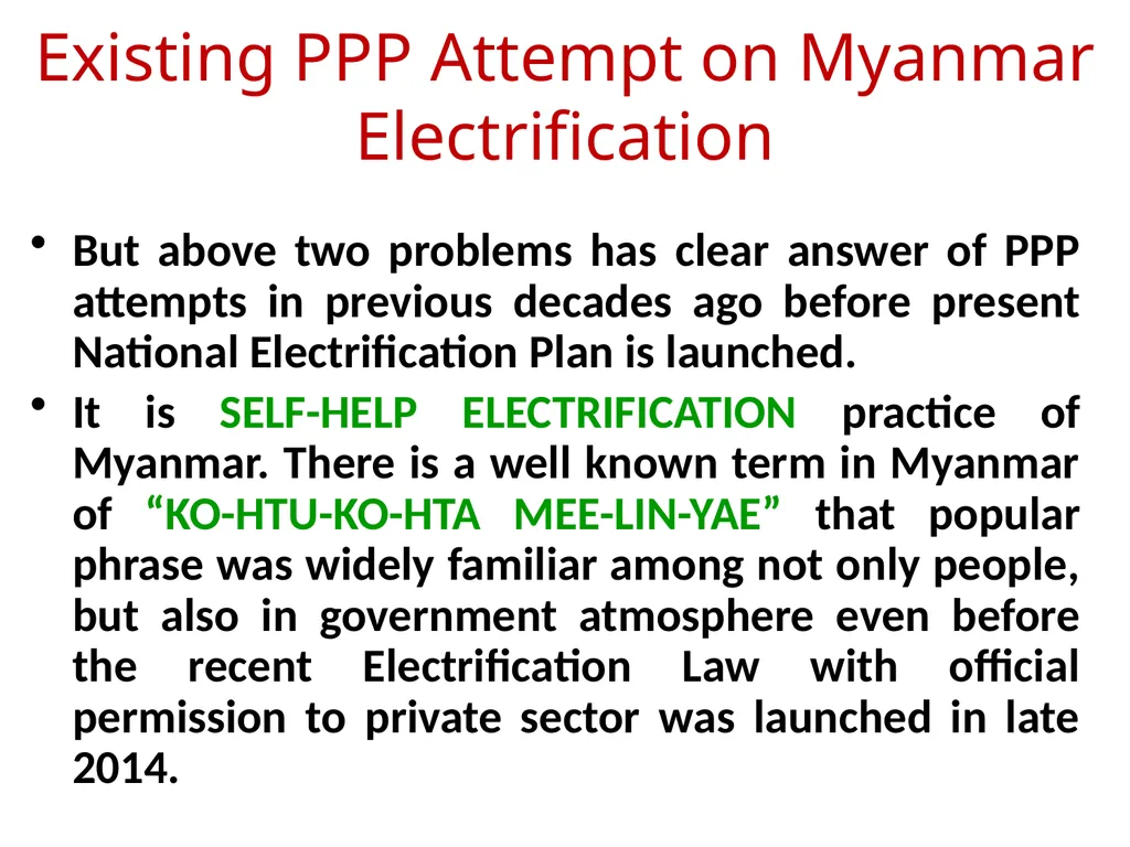 Role of Existing Self-help Electrification in Off - slide 5 of 17