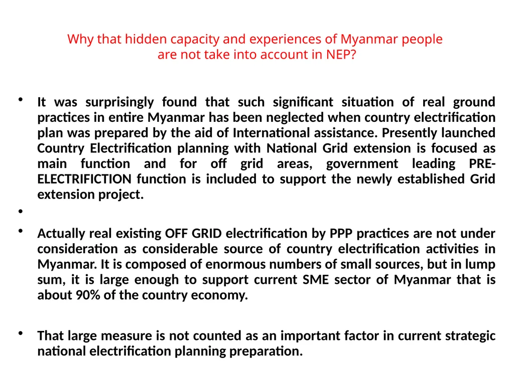 Role of Existing Self-help Electrification in Off - slide 6 of 17