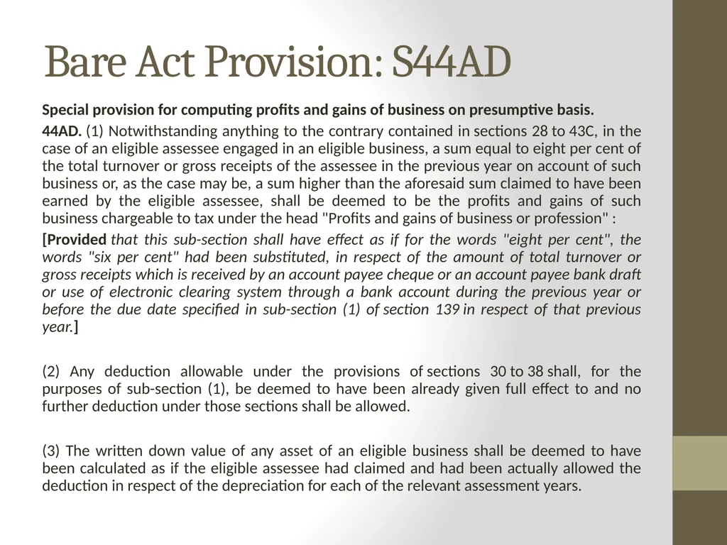 Presumptive Taxation & Tax Audit By CA Anoop - slide 4 of 10