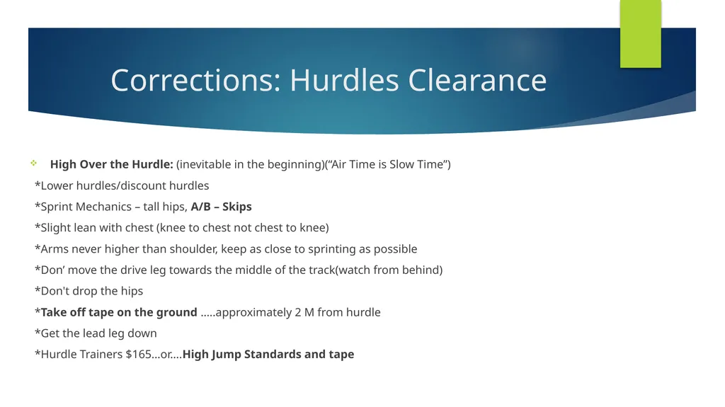 Hurdles: A Little About A Lot Paul Johnson - slide 13 of 16