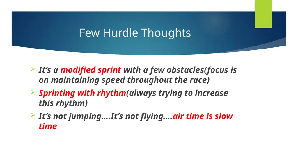 Hurdles: A Little About A Lot Paul Johnson - slide 2 of 16