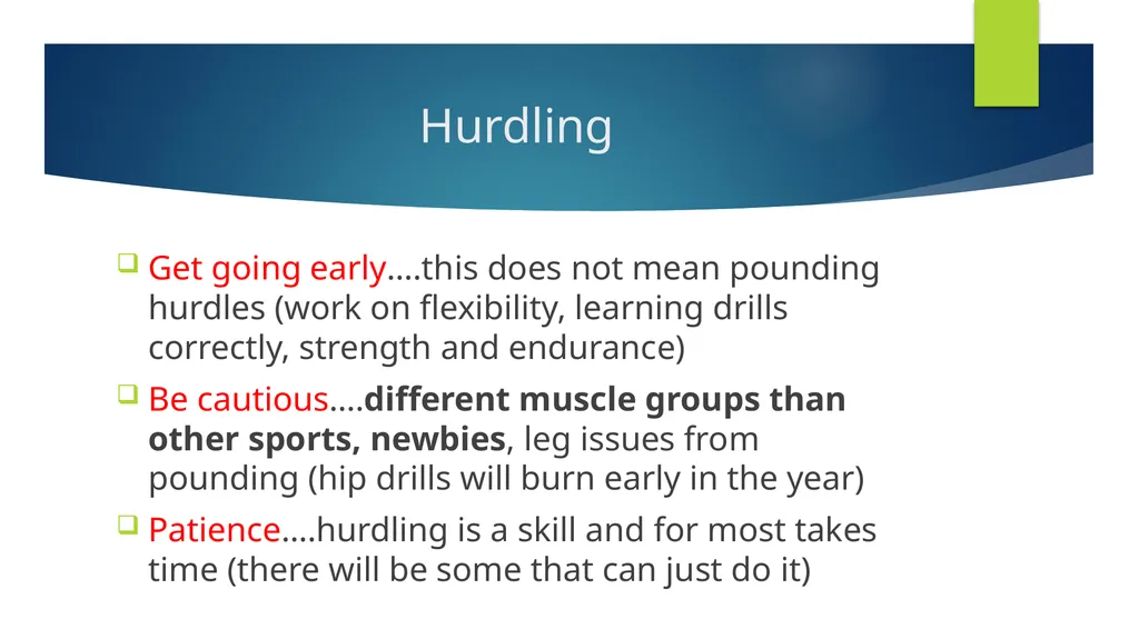 Hurdles: A Little About A Lot Paul Johnson - slide 6 of 16