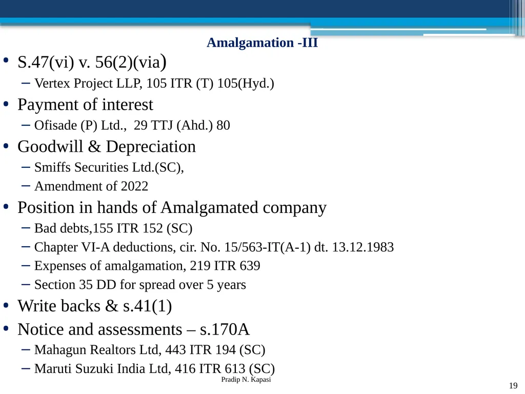 Reconstruction and Restructuring (merger and - slide 19 of 54