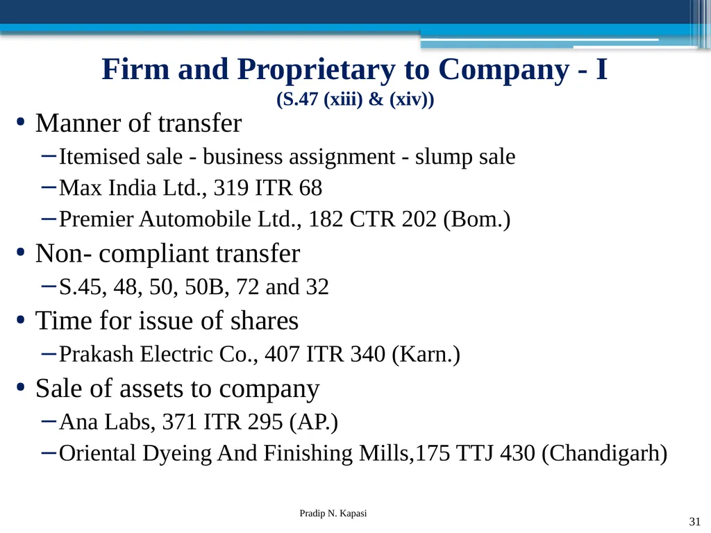 Reconstruction and Restructuring (merger and - slide 31 of 54