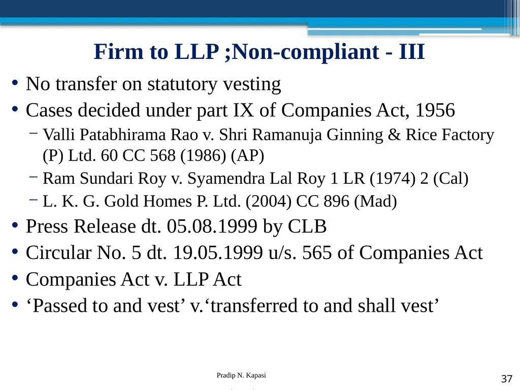Reconstruction and Restructuring (merger and - slide 37 of 54