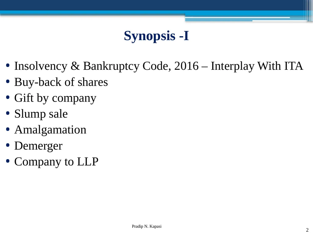 Reconstruction and Restructuring (merger and - slide 2 of 54
