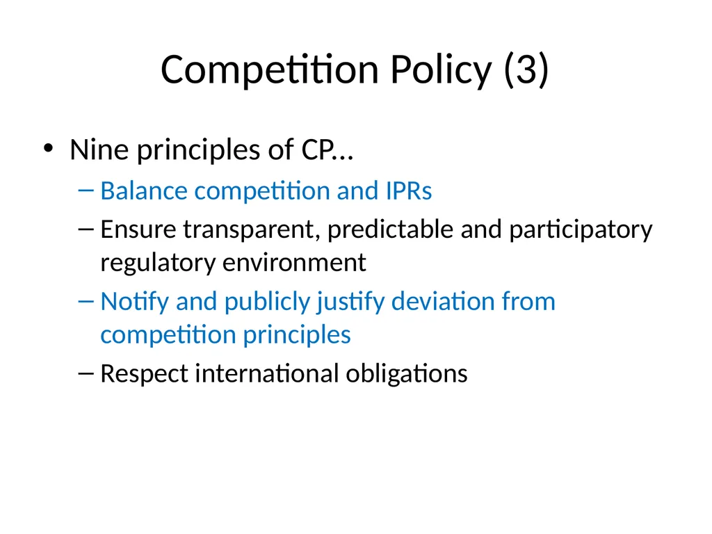 Competition Law/Policy and the Consequences for - slide 8 of 21