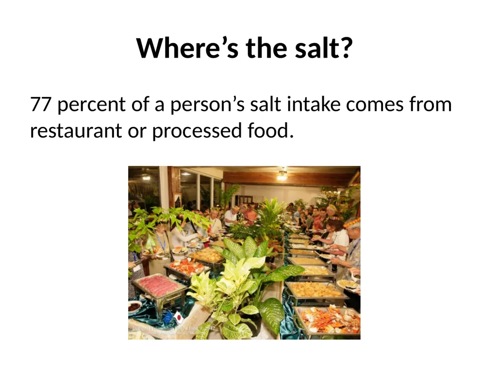 Implement Policies on Sodium Reduction What is - slide 4 of 15