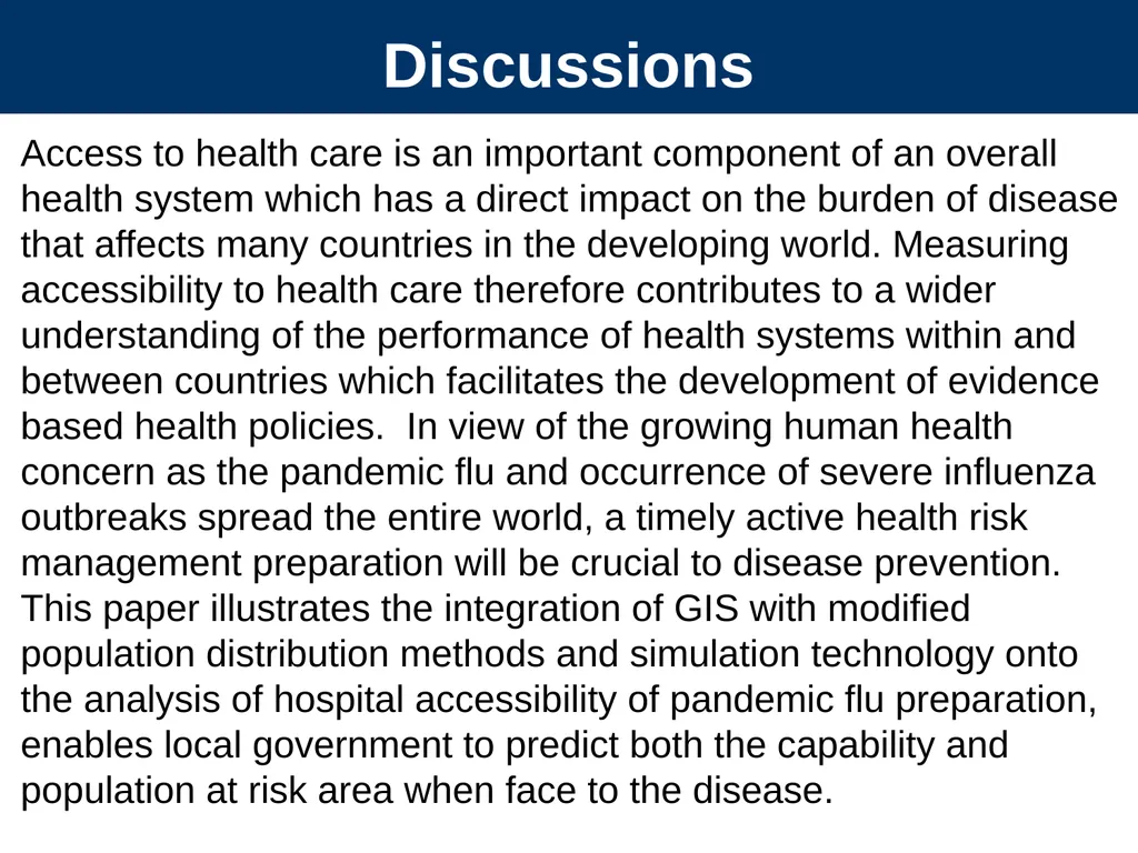 Measuring Geographic Accessibility with GIS-Tool: - slide 15 of 16