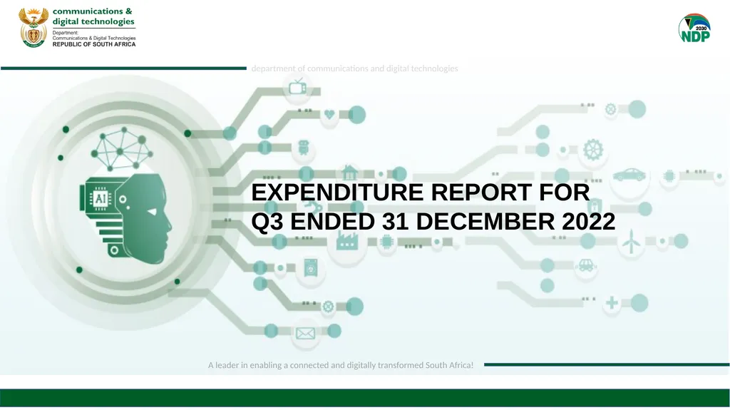 PRESENTATION TO THE PORTFOLIO COMMITTEE ON - slide 2 of 28