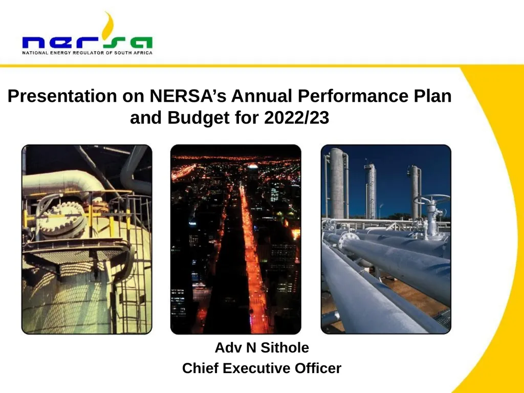 1 Presentation on NERSA’s Annual Performance Plan - slide 1 of 73