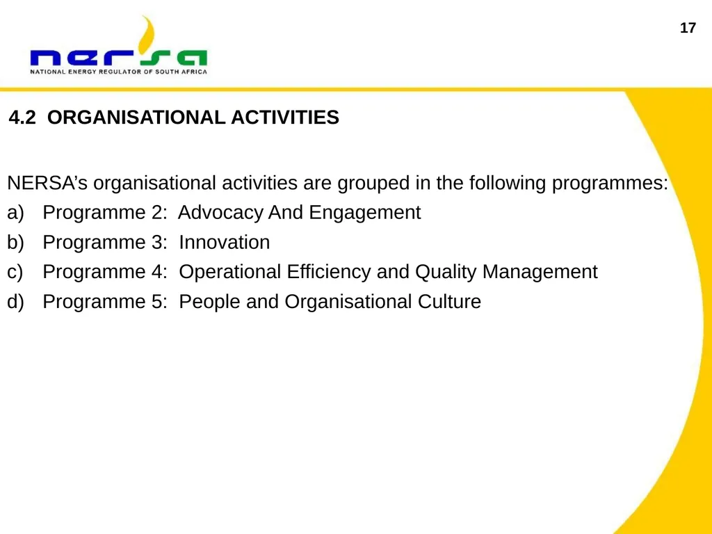 1 Presentation on NERSA’s Annual Performance Plan - slide 17 of 73