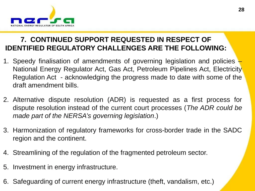1 Presentation on NERSA’s Annual Performance Plan - slide 28 of 73
