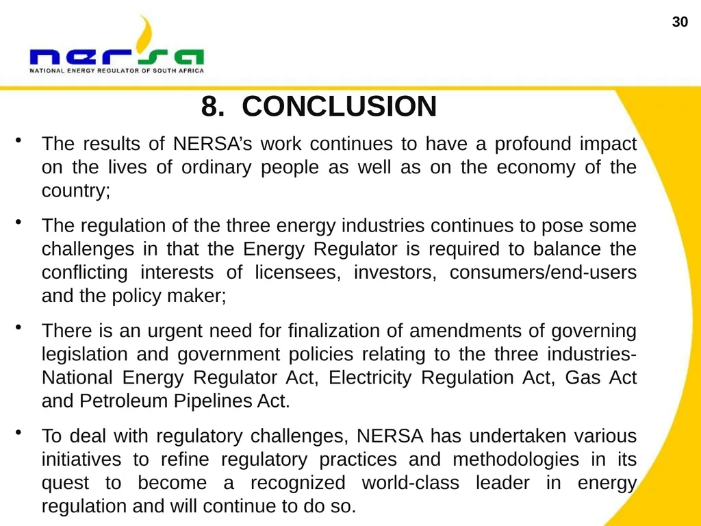 1 Presentation on NERSA’s Annual Performance Plan - slide 30 of 73