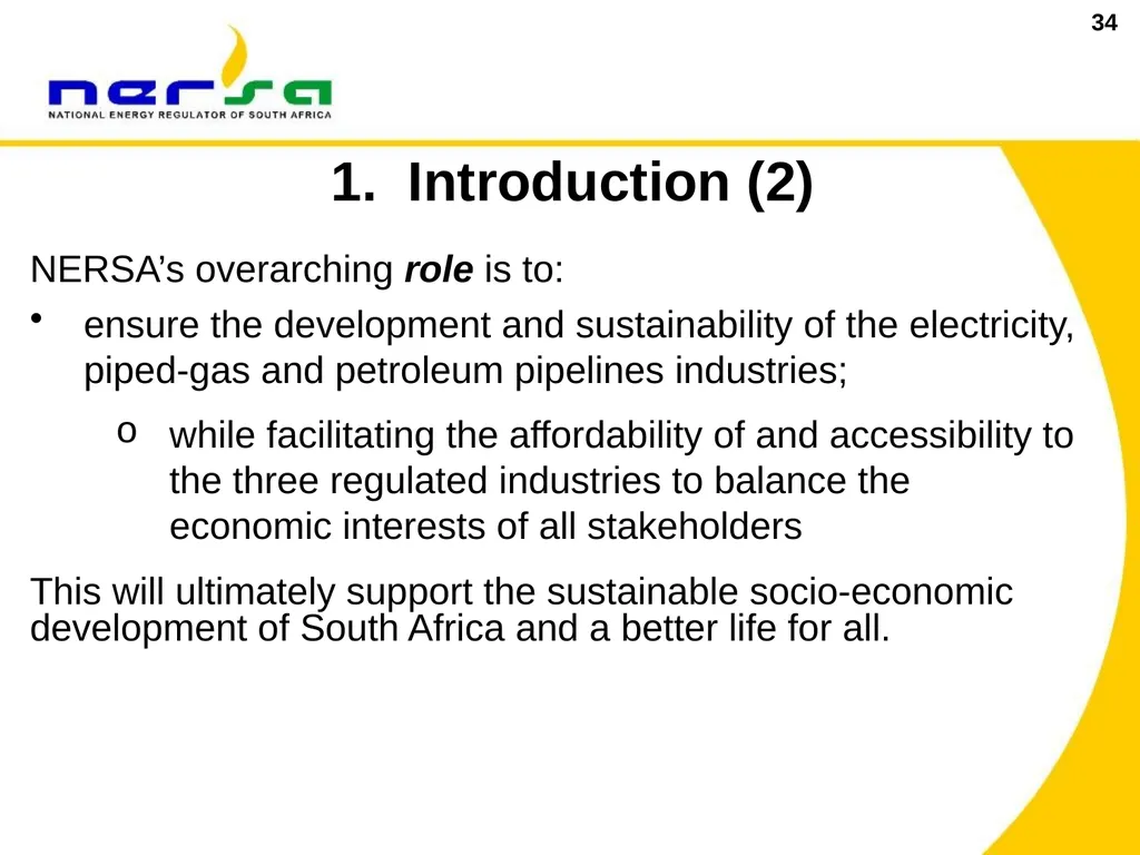 1 Presentation on NERSA’s Annual Performance Plan - slide 34 of 73